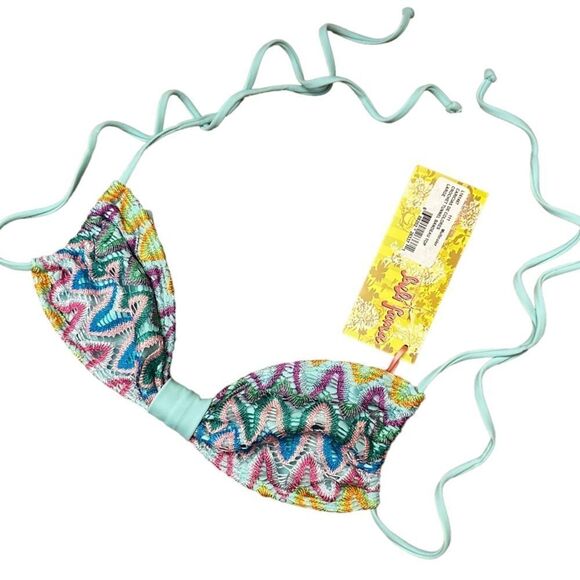 Luli Fama Caricias de‎ Colores Bikini Top nwt - Picture 1 of 5